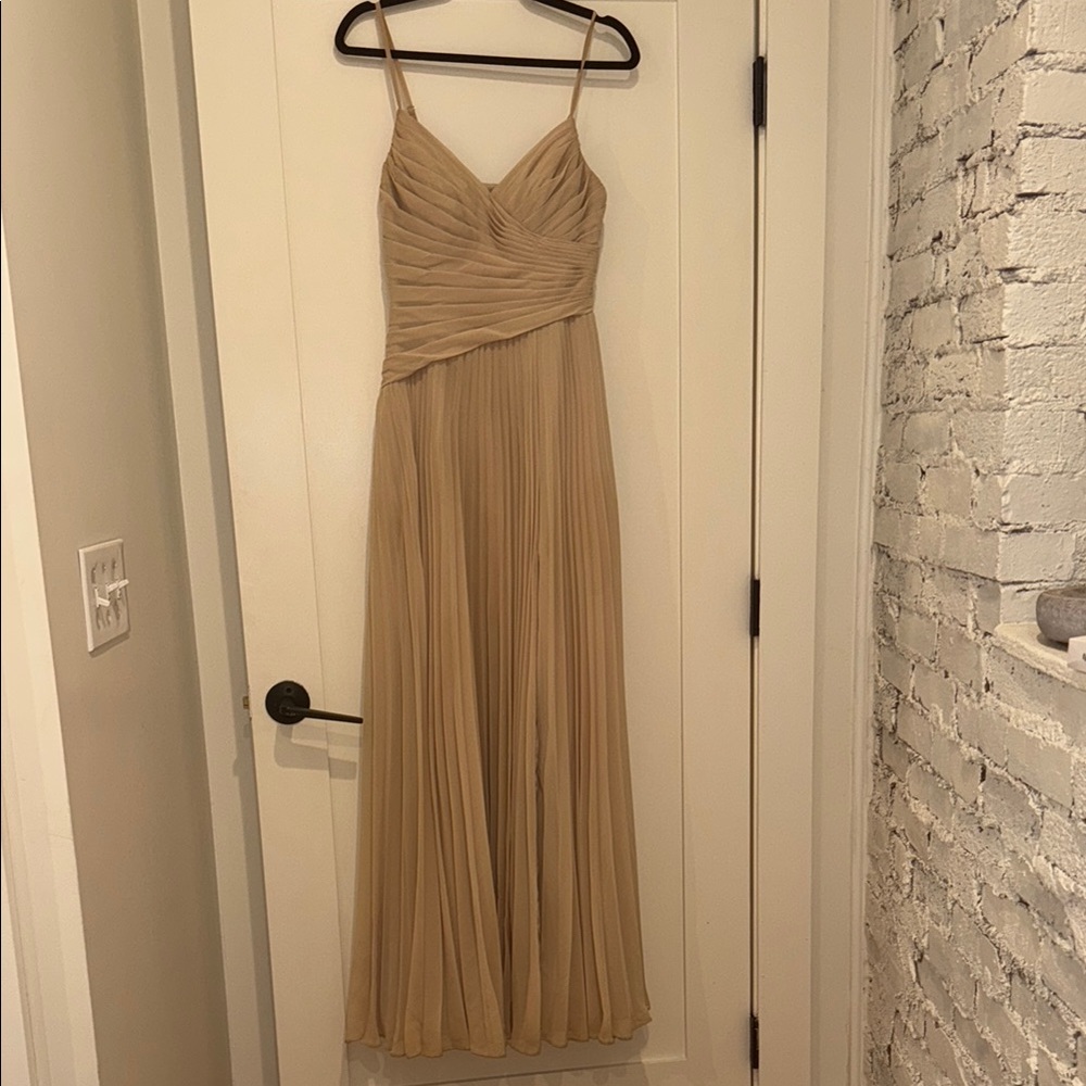 Elegant Tan Maxi Dress